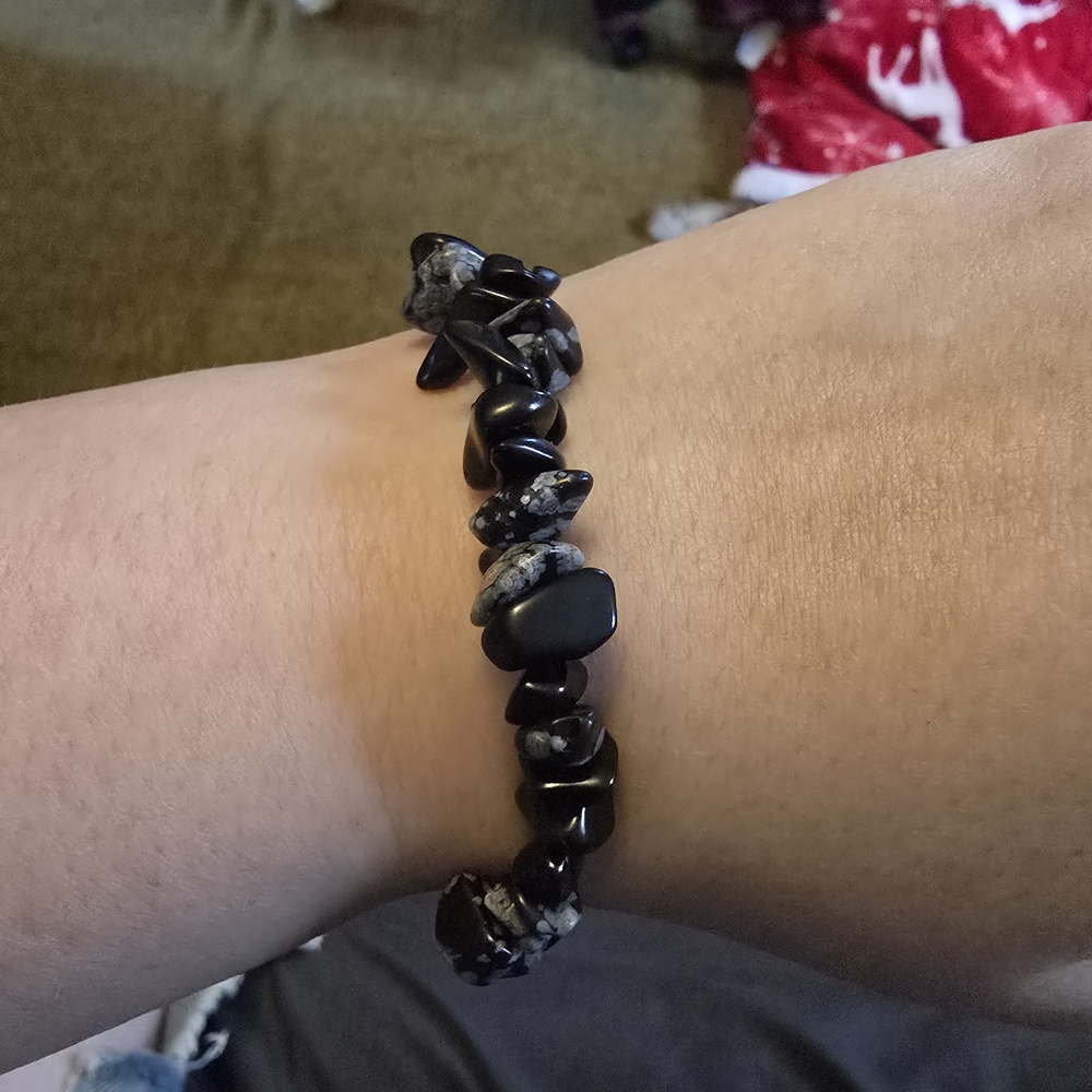 Multi-Color Gemstone Chip Bracelets Set - Picture 6 of 8